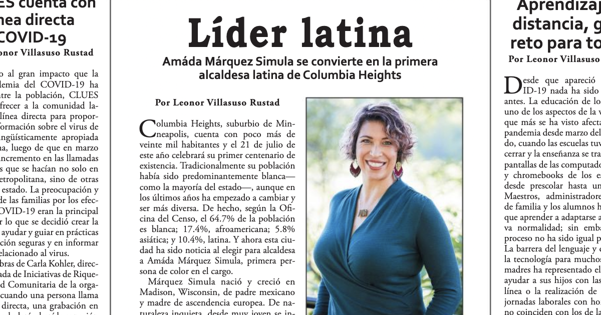 Líder latina Amáda Márquez Simula