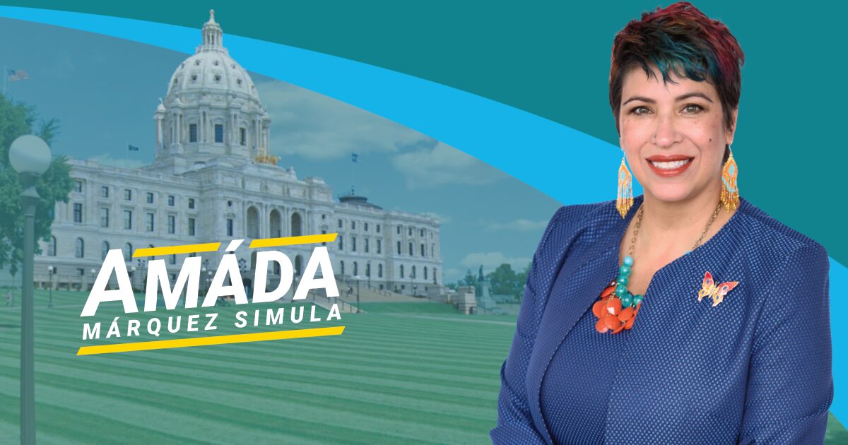 Amada Marquez Simula is pictured near the Minnesota State Capitol.