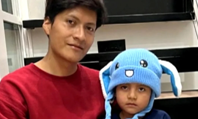 Adrian and Liam Ramos after their release from ICE detention