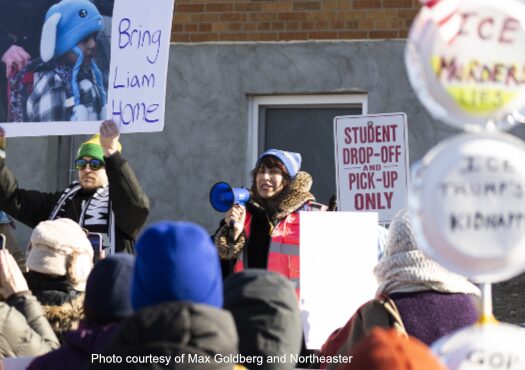school_safety_northeaster Mayor Amáda Márquez Simula rallies protesters who support school safety for all students