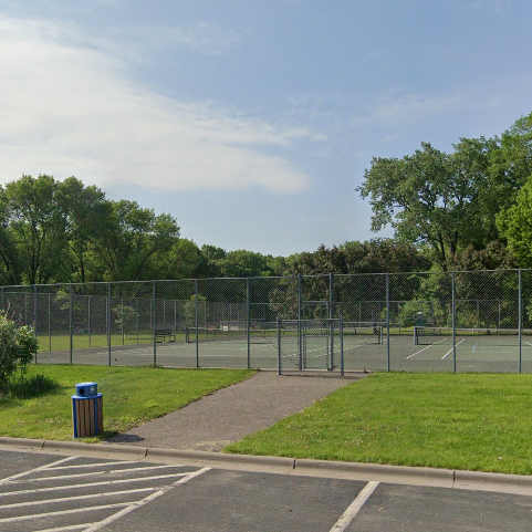 Tennis courts at Hansen Park in New Brighton, MN